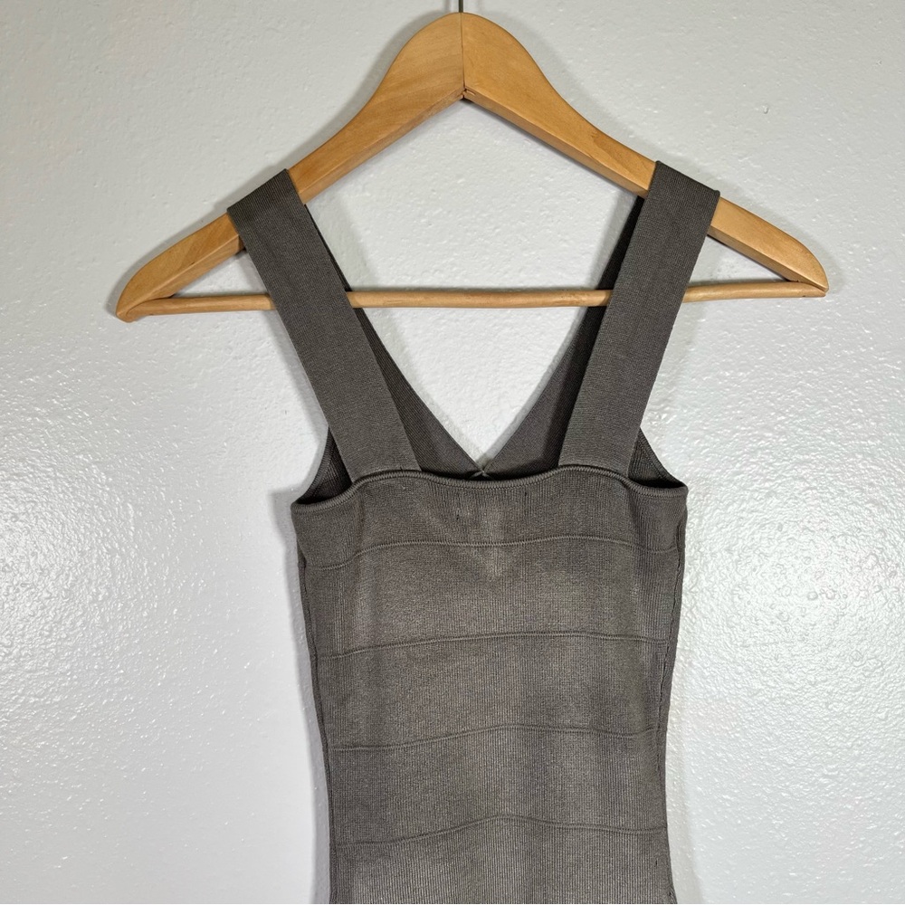 Guess Y2K gray knit bandage mini dress XS bodycon night out party Kim K style - Picture 8 of 16
